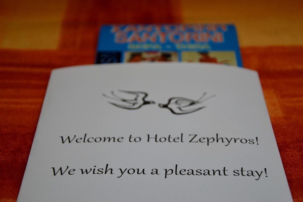 Zephyros Hotel Kamari  Bagian luar foto