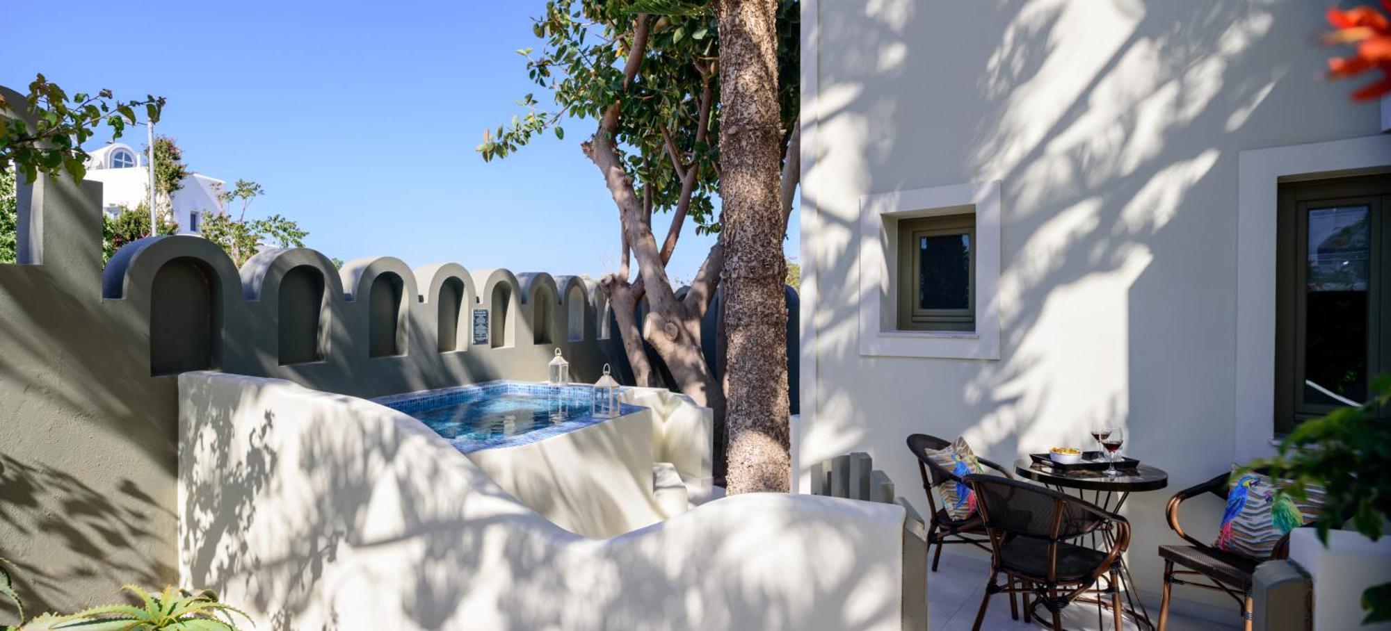 Zephyros Hotel Kamari  Bagian luar foto